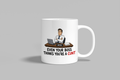 Even Your Boss Thinks You're A Cunt funny mug, white 11oz ceramic novelty gift, front view