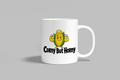 Corny But Horny funny mug, white 11oz ceramic novelty gift, front view