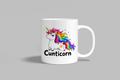 Cunticorn funny mug, white 11oz ceramic novelty gift, front view