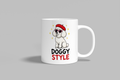 Doggy Style funny mug, white 11oz ceramic novelty gift, front view