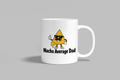 Nacho Average Dad funny mug, white 11oz ceramic novelty gift, front view