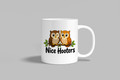 Nice Hooters funny mug, white 11oz ceramic novelty gift, front view
