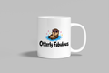 Otterly Fabulous funny mug, white 11oz ceramic novelty gift, front view