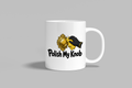 Polish My Knob funny mug, white 11oz ceramic novelty gift, front view
