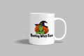 Resting Witch Face funny mug, white 11oz ceramic novelty gift, front view