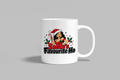 Santa's Favourite Ho funny mug, white 11oz ceramic novelty gift, front view