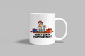 Secret Santa Disappointment funny mug, white 11oz ceramic novelty gift, front view