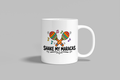 Shake My Maracas funny mug, white 11oz ceramic novelty gift, front view