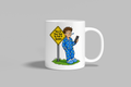 This Is Your Sign To Pull A Sickie funny mug, white 11oz ceramic novelty gift, front view