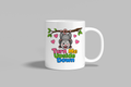 Turn Me Upside Down funny mug, white 11oz ceramic novelty gift, front view