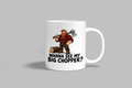 Wanna See My Big Chopper? funny mug, white 11oz ceramic novelty gift, front view
