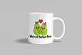 We're A Perfect Pear funny mug, white 11oz ceramic novelty gift, front view